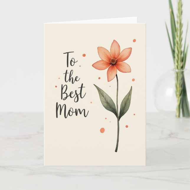 Watercolor Moms Day Art Card (Front)