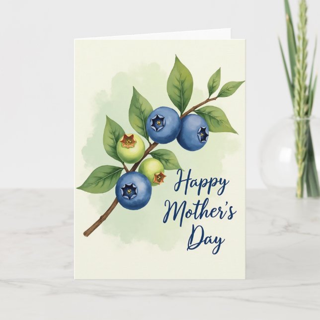 Watercolor Moms Day Fruit Card (Front)