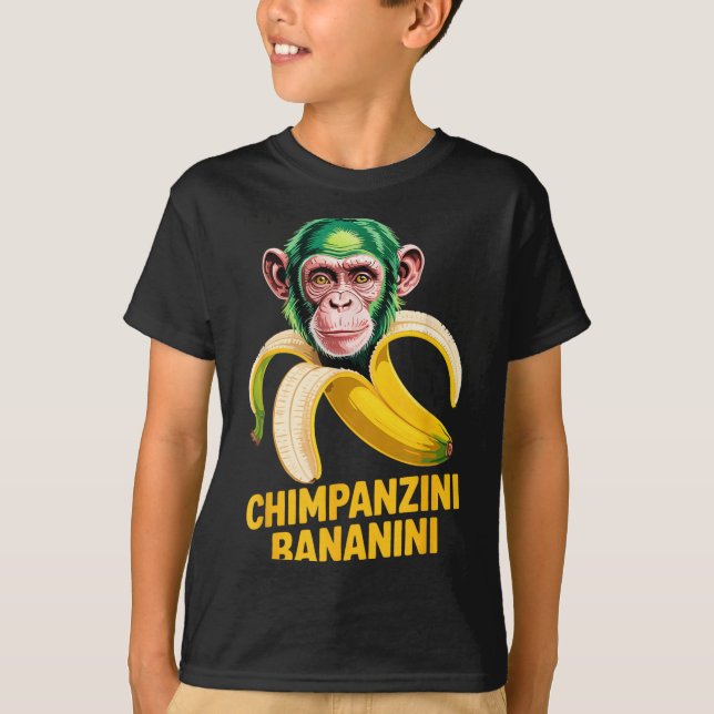 Watercolor Monkey Meme Italian Brainrot Chimpanzin T-Shirt (Front)
