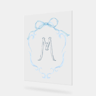 Watercolor Monogram Bottle Acrylic Sign