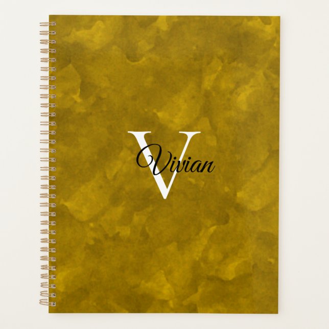 Watercolor Monogram Name Planner (Front)