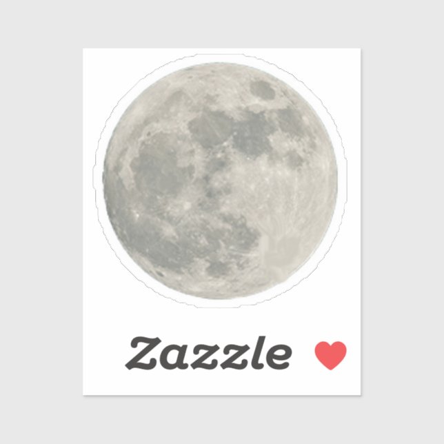 Watercolor Moon Outer Space Birthday Party Favor Sticker (Sheet)