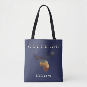 Watercolor Moose Colorado 1876 Tote Bag