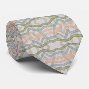 Watercolor Mopping Brushstrokes In Soft Pastel  Neck Tie