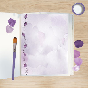 Watercolor Morada Scrapbook Paper