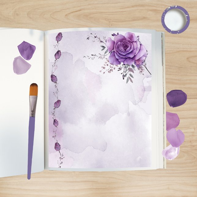 Watercolor Morada Scrapbook Paper (Creator Uploaded)