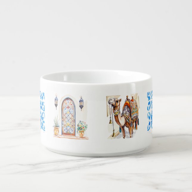 Watercolor Moroccan Artistry Bowl (Center)