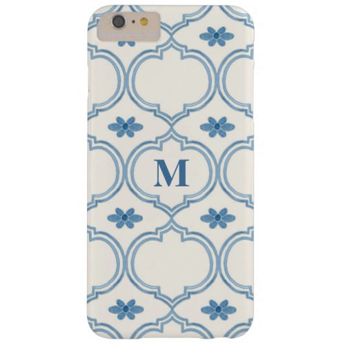 Watercolor Moroccan Quatrefoil Vintage Pattern Barely There iPhone 6 Plus Case