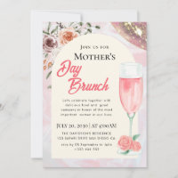 Watercolor Mother's Day Brunch Invitations