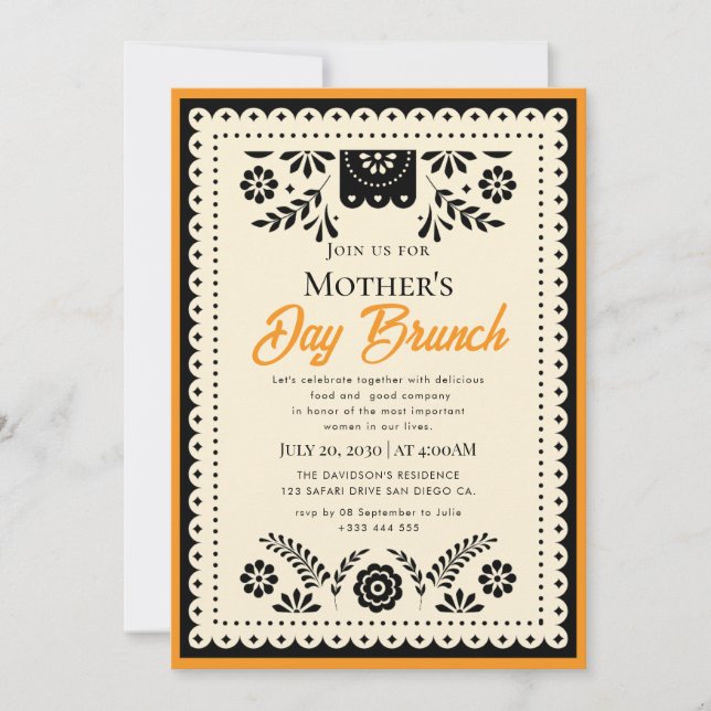 Watercolor Mother's Day Brunch Invitations (Front)