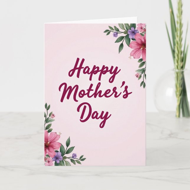Watercolor Mothers Day Card (Front)