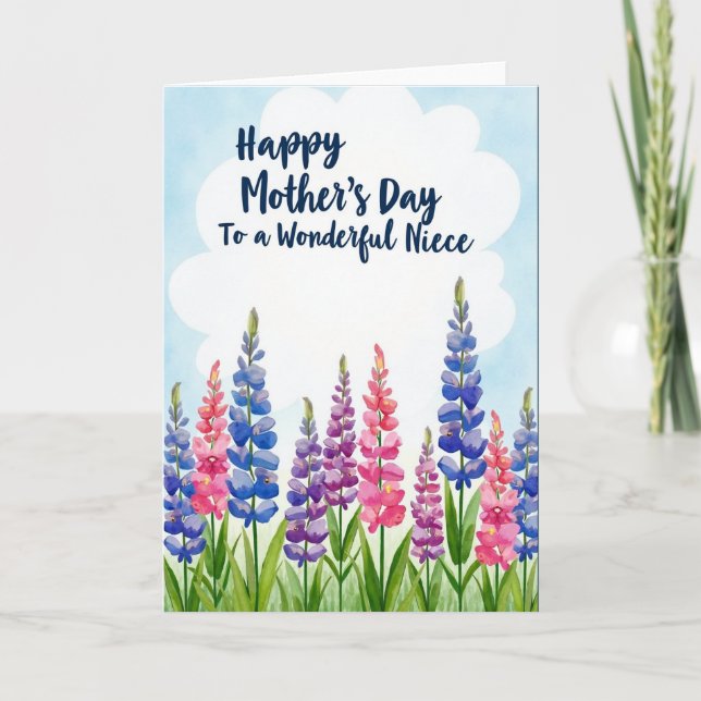 Watercolor Mothers Day Cloud Card (Front)