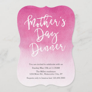 Watercolor Mother's Day Dinner Invitation