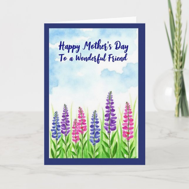 Watercolor Mothers Day Friend Card (Front)