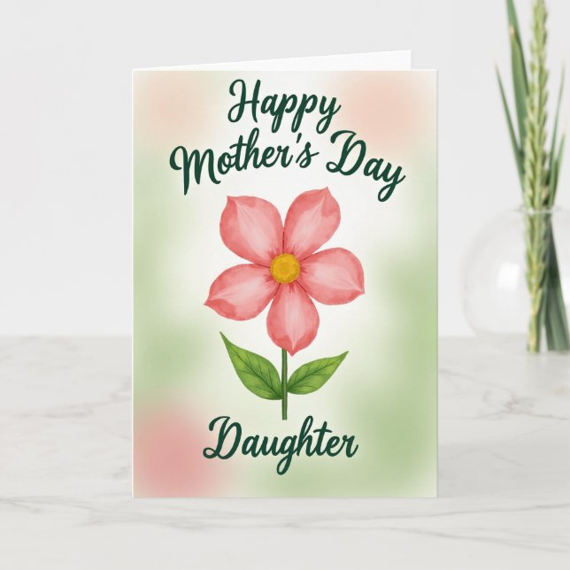 Watercolor Mothers Day Note Card (Front)