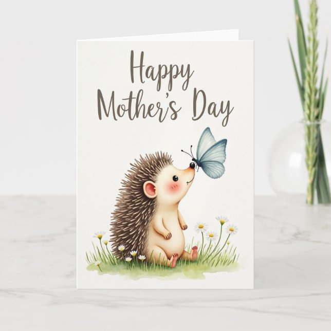 Watercolor Mothers Day Scene Card (Front)