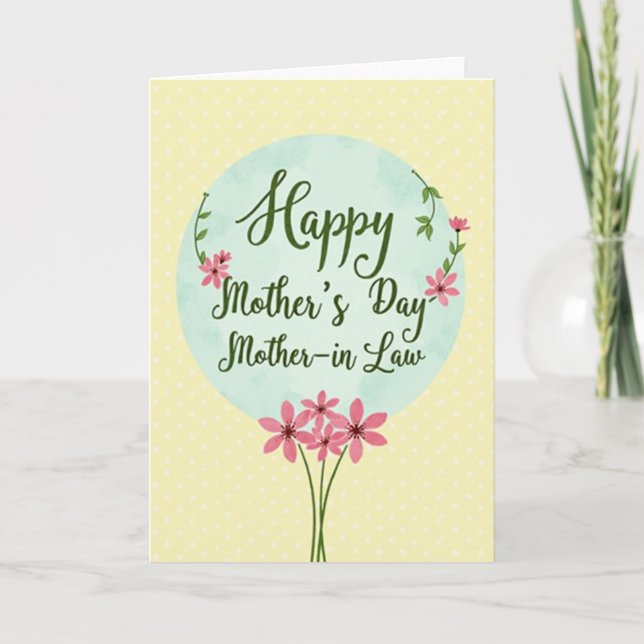 Watercolor Mothers Day Wishes Card (Front)