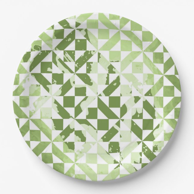 Watercolor motifs 3 paper plates (Front)