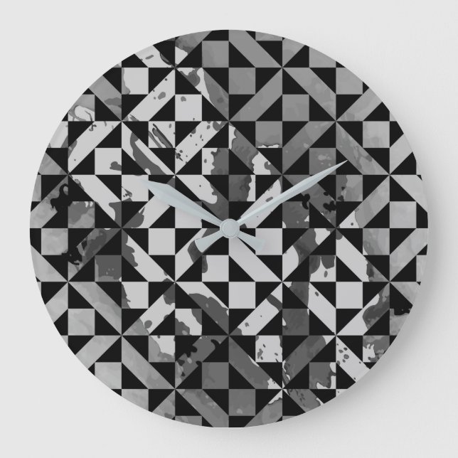 Watercolor motifs 5 large clock (Front)