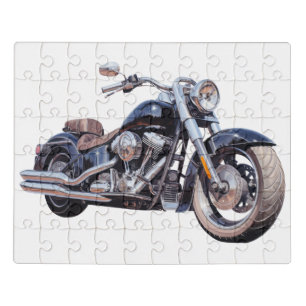 Watercolor motorcycle jigsaw puzzle