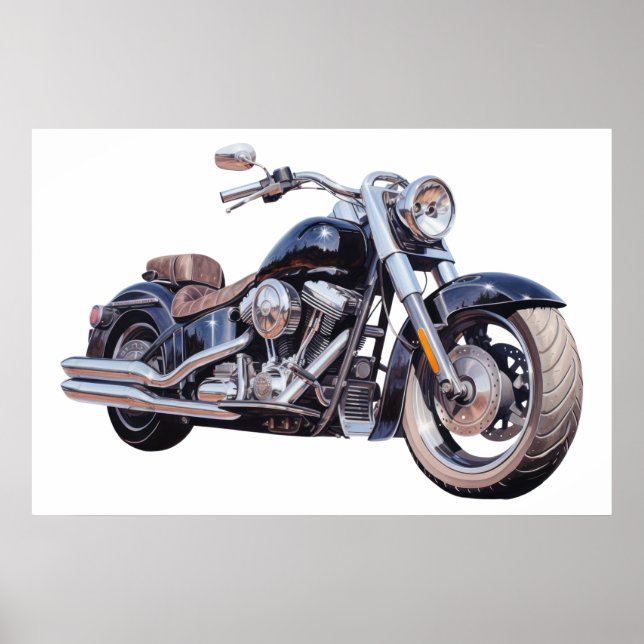 Watercolor motorcycle poster (Front)