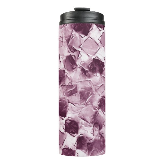 Watercolor mottled texture background. Hand drawn  Thermal Tumbler (Front)