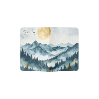 Watercolor Mountain and Forest Passport Holder