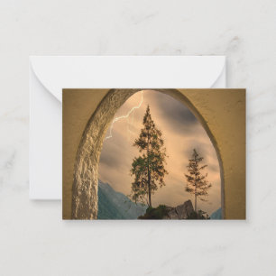 Watercolor Mountain ,Nature Waterco Note Card