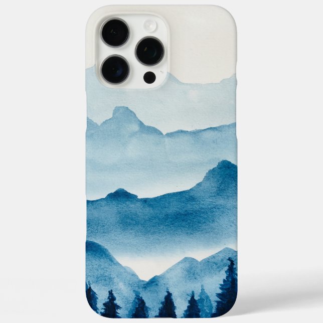 Watercolor Mountain Scenery Case-Mate iPhone Case (Back)