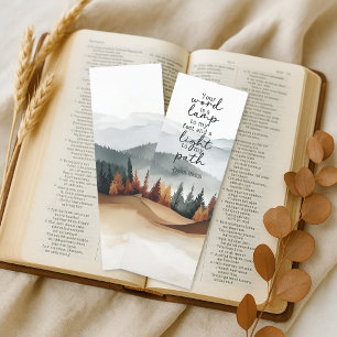 Watercolor Mountain Scripture Psalm 119:105 Bookmarks