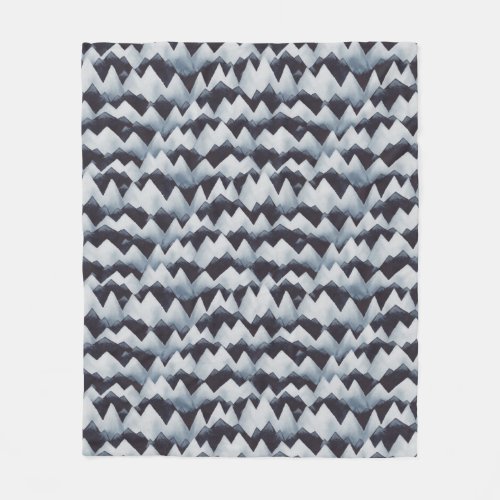 Watercolor Mountain Stripes Pattern Fleece Blanket