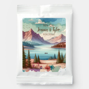 Watercolor Mountain Views Wedding Margarita Drink Mix