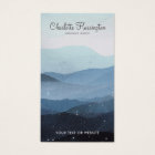 Watercolor Mountains Blue Script Name Jewelry