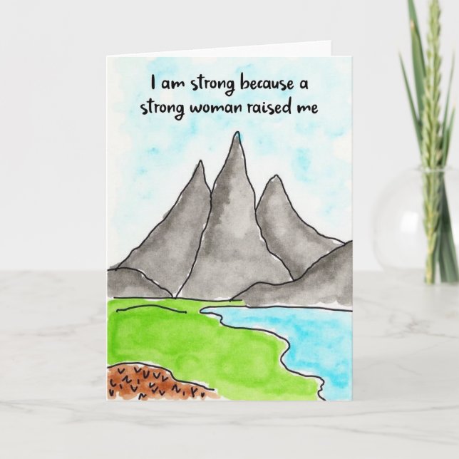 Watercolor Mountains Card (Front)