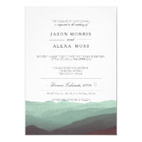 Watercolor Mountains | Elegant Wedding Card