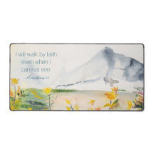 Watercolor Mountains Inspirational Scripture