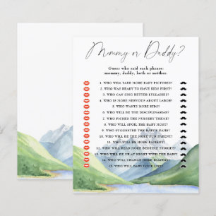 Watercolor mountains - mommy or daddy game