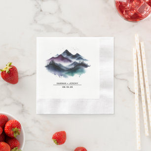Watercolor Mountains Napkins