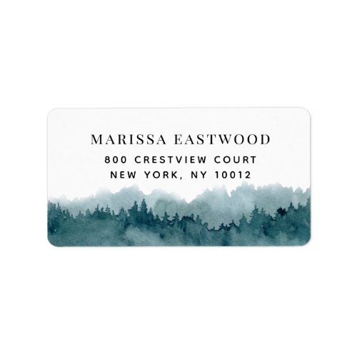 Watercolor  Mountains Return Address Label