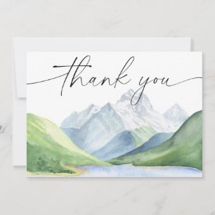 Watercolor mountains Thank you