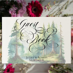 Watercolor Mountains Wedding Guest Book
