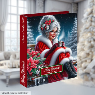 Watercolor Mr. & Mrs. Claus Festive Holiday Binder