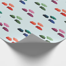 Watercolor multicolored clouds