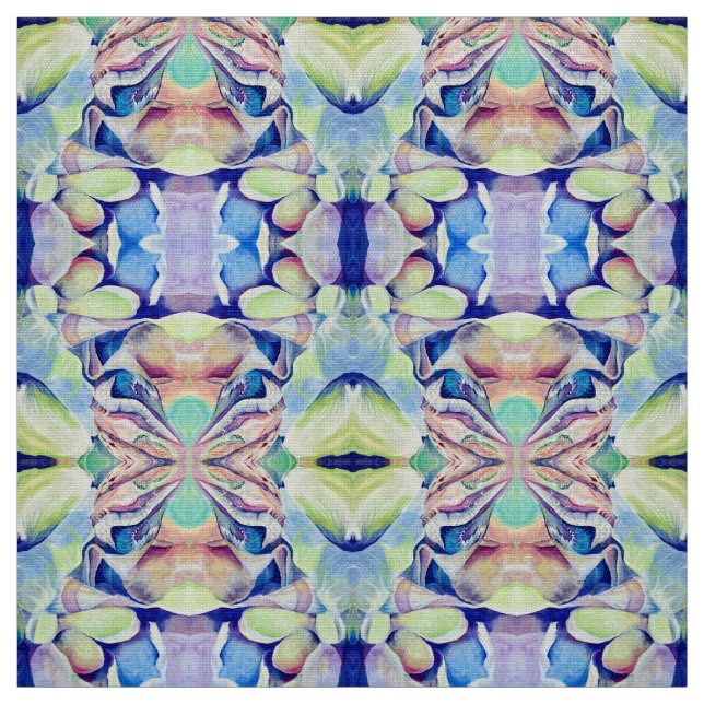 Watercolor Multicolored Vibrant Artdeco Abstract Fabric (Swatch)
