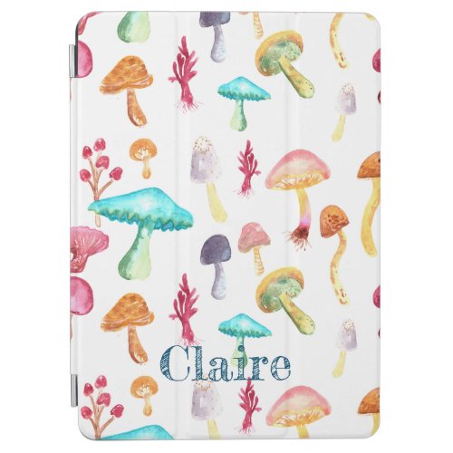 Watercolor mushroom iPad cover