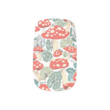 Watercolor Mushroom Pattern Cottagecore