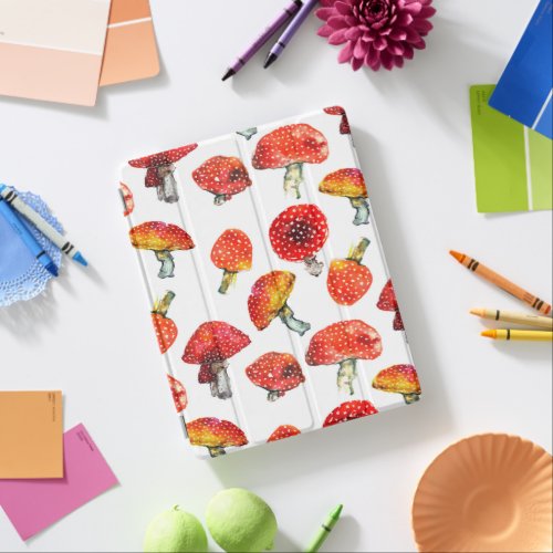 Watercolor mushrooms Cute fall pattern iPad Smart Cover