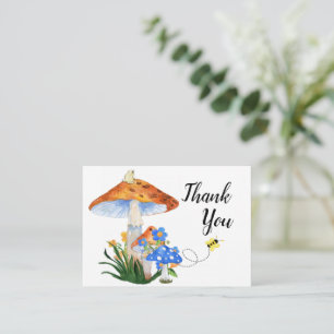 Watercolor Mushrooms Thank You Card