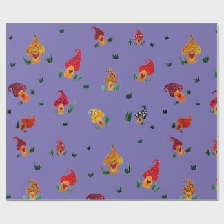 Watercolor mushrooms  Wrapping Paper