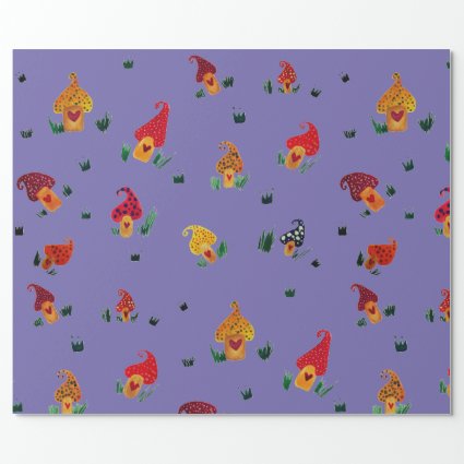 Watercolor mushrooms  Wrapping Paper